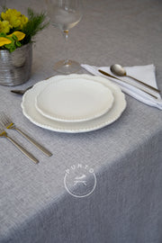 Lino Aparente Gris Plata
