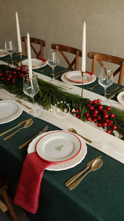 Lino Aparente Verde Navidad